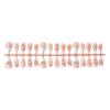 3D Korean Gold Leaf Shell Flower Rhinestone Nails - Handmade Wearable Almond Nail Tips