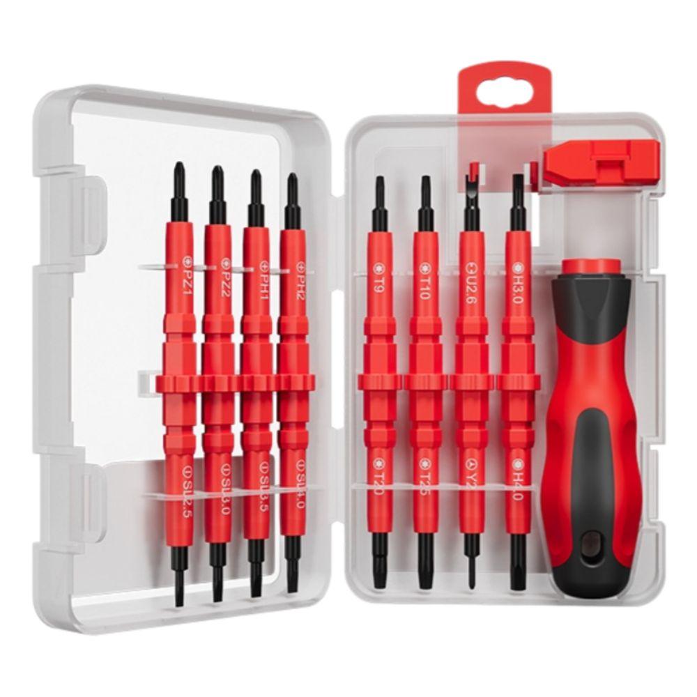 10pcs 18in1 Double-ended Screwdriver Non-Slip Handle Screwdriver Kit Screwdriver Set  Repair Tools