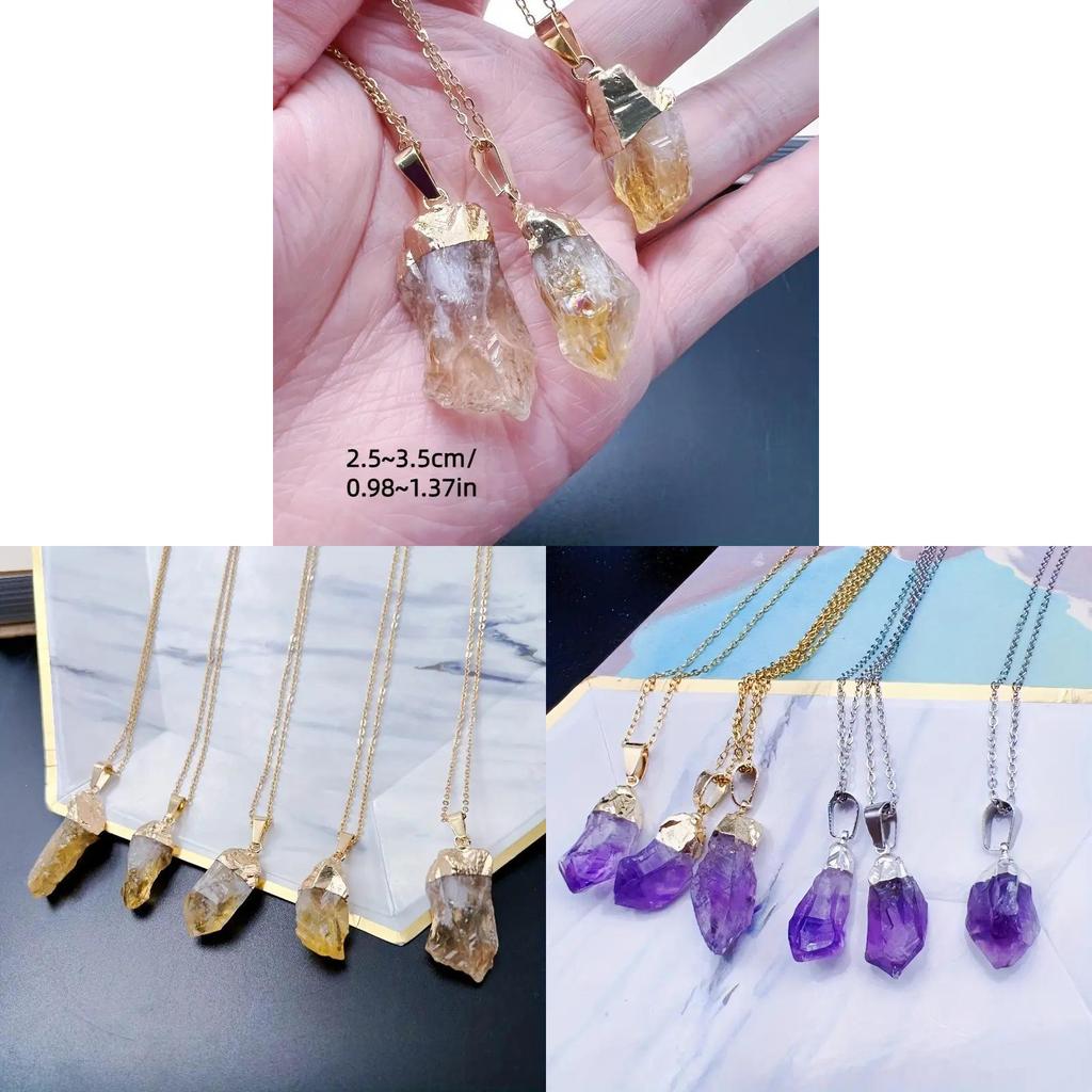 Natural Brazil Yellow Crystal Pendant With Water Droplet Design For Diy Jewelry Making