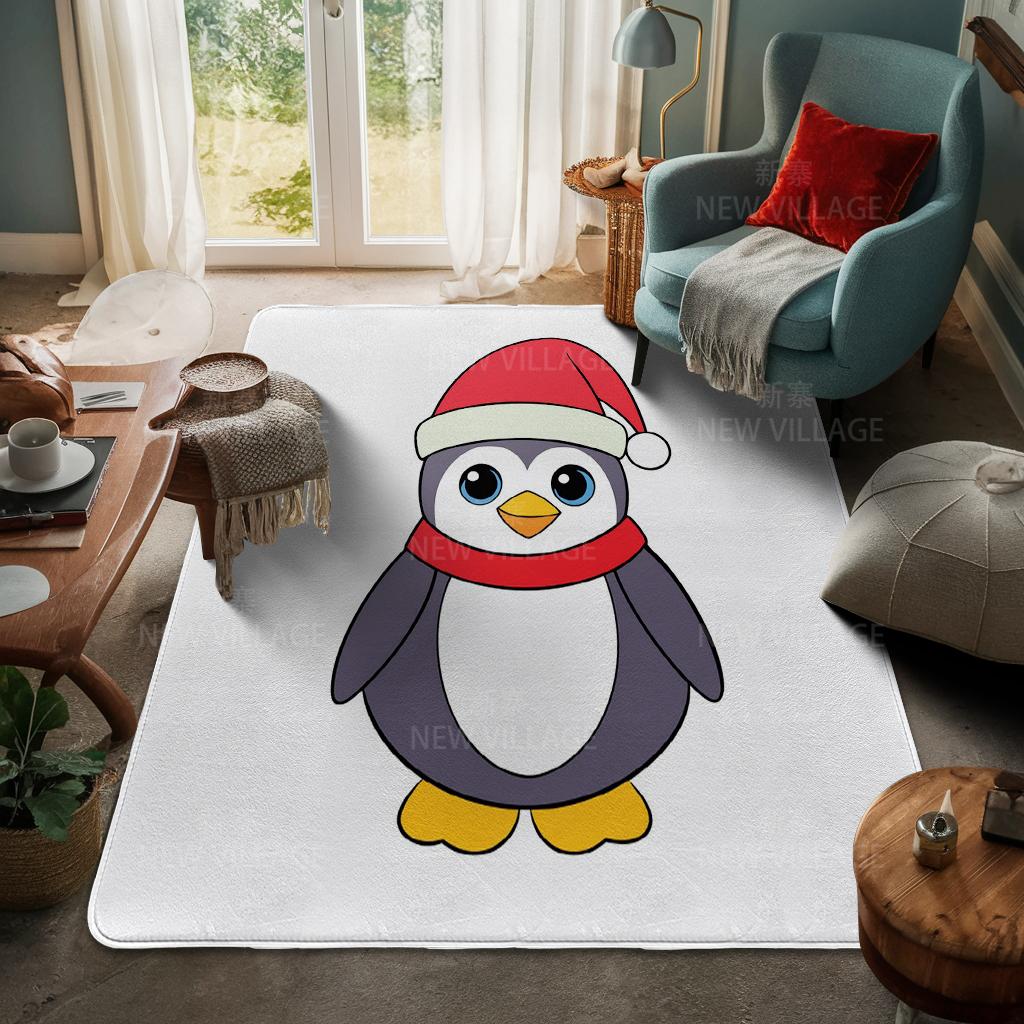 House Entrance Carpet Home Door Mat Living Room Bath Foot Bathroom Non-slip Water Absorption Rugs Bath Merry Christmas Winter