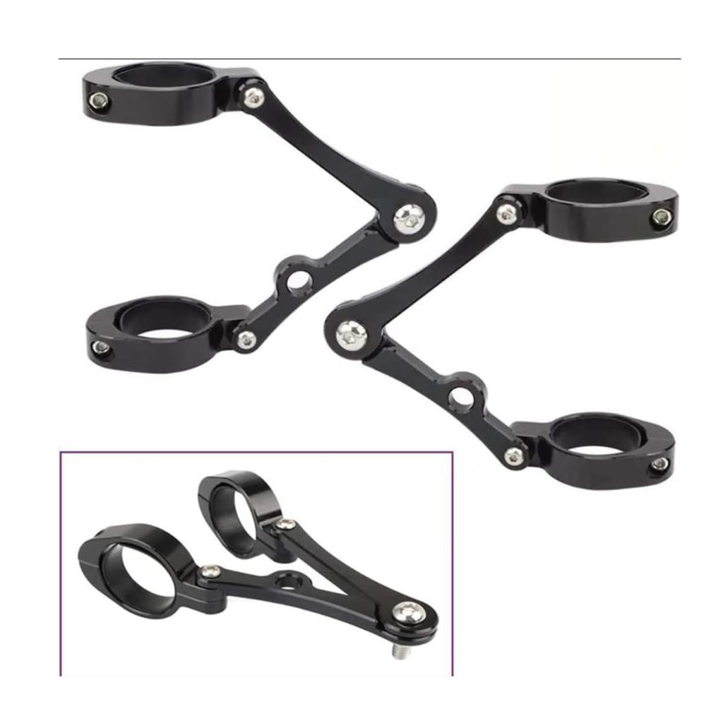 JPMODAO Motorcycle Headlight Bracket, Universal Headlight Bracket for Harley Motorcycles, Turn Signal Bracket, Front Fork Mounting Bracket, 41mm (Blac