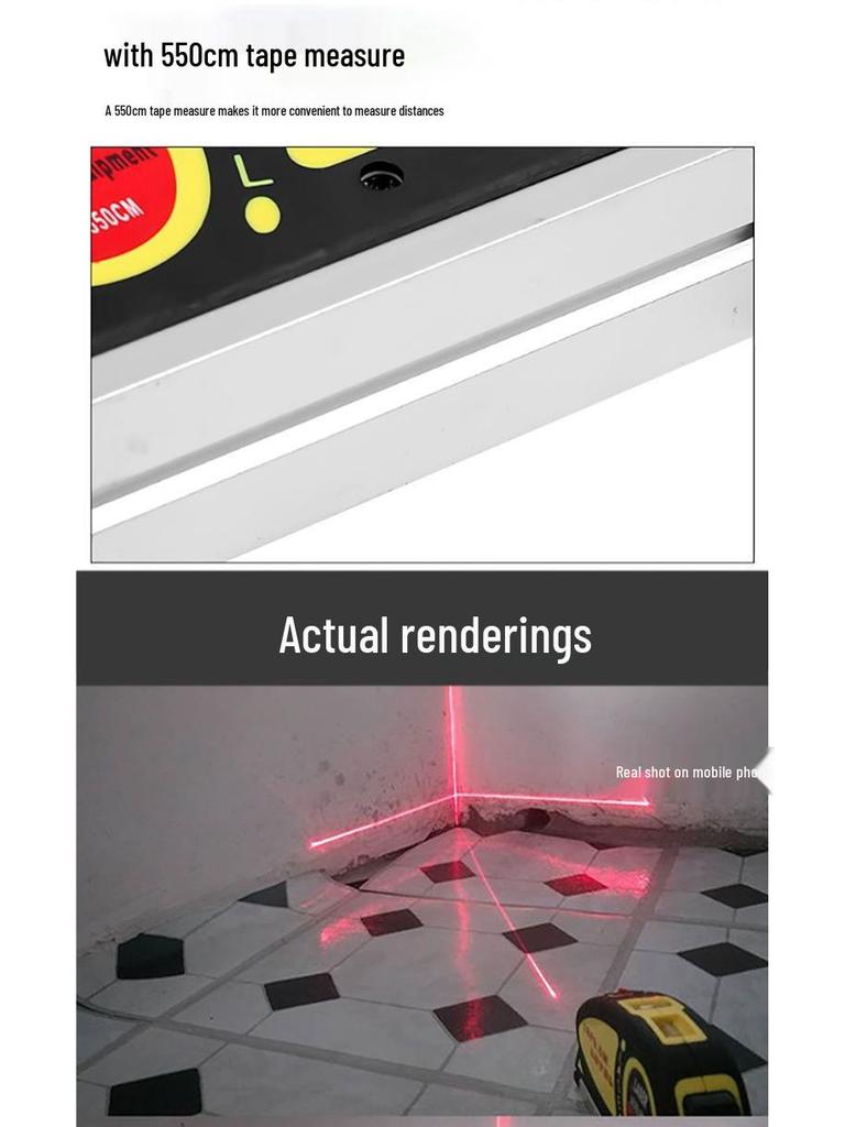 High-Precision Mini Laser Tape Measure with Infrared and Cross Projection