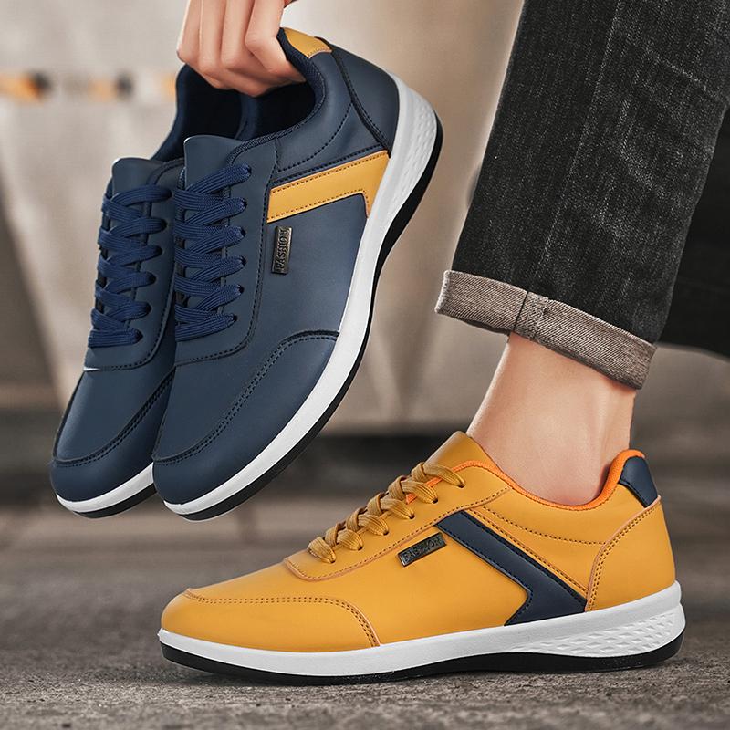 Mode Herren Laufschuhe Leichtgewichtige Klassische Sneaker Plus Sommer Atmungsaktiv Schnürschuhe Leder Bequem Outdoor Laufschuhe 2025