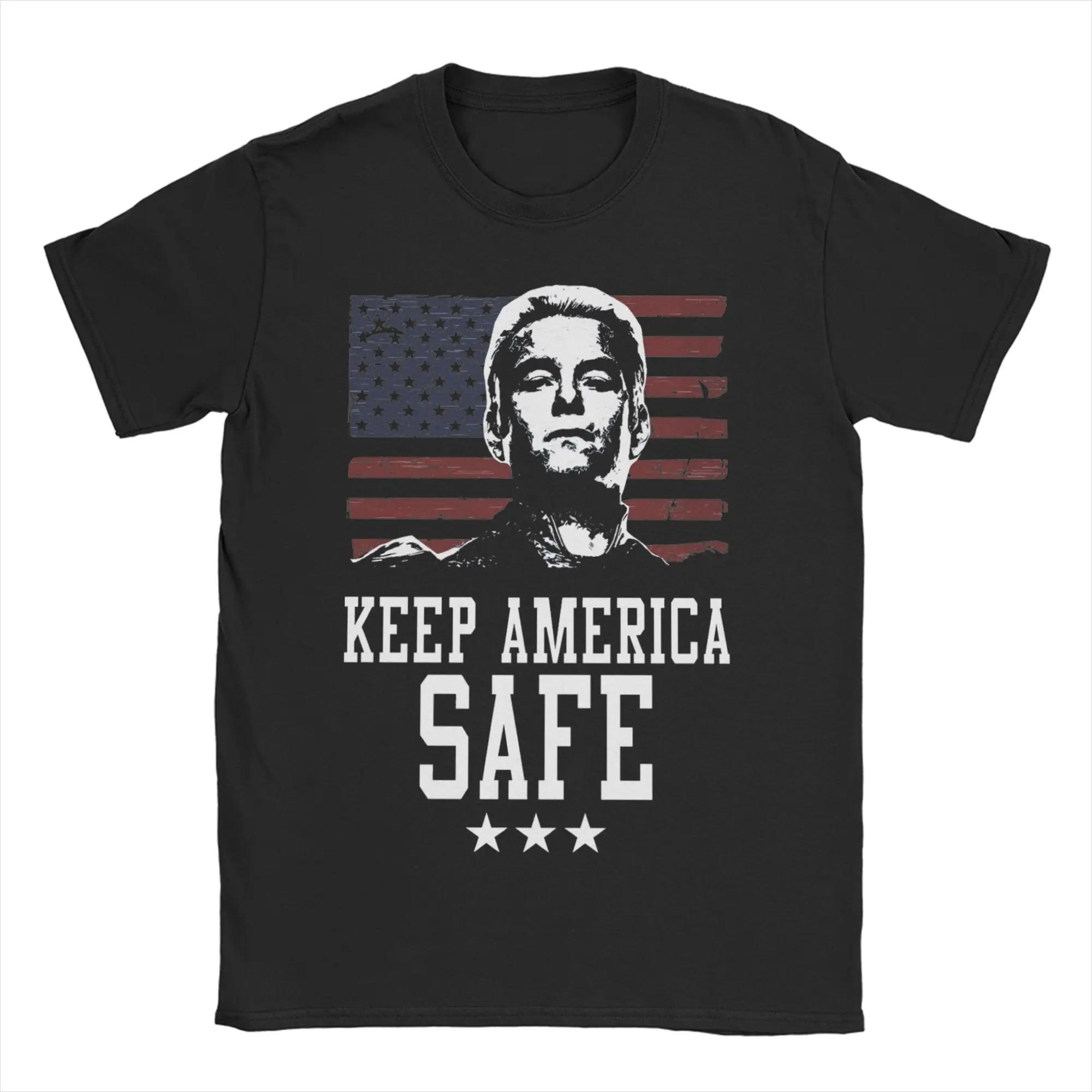 

Футболка The Boys Homelander Keep America Safe с американским флагом, оверсайз, уличная одежда, мерч для фанатов поп-рок концертов 4XL