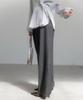 Memua Pinst Wide Trousers Slacks (Gray)