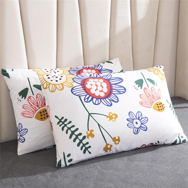 Vodotěsné povlaky na polštáře 2PCS měkké polyesterové povlaky na polštáře s potiskem Polštář na spaní Bytový textil (bez vnitřního/bez polštáře)