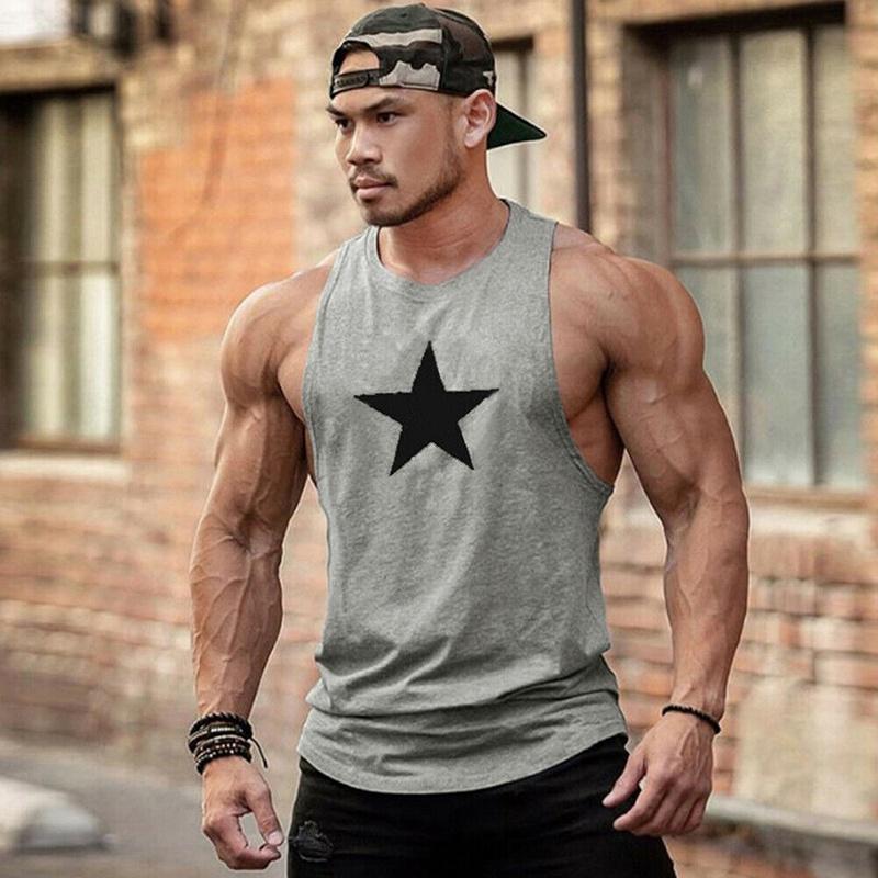 Classic Men Bodybuilding Stringer Tank Top Gym Workout Tee Vest Sleeveless Muscle Shirt For All Seasons