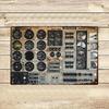 Vintage Metal Aircraft Cockpit Panel 8x12 Inch Aviation Gauge Board Dashboard Replica