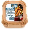 Paper Filters for Air Fryer - Universal - 100 Pieces - Square 19x19cm - Disposable Non-stick
