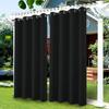 1/2/3/4 Outdoor Curtains for Patio Waterproof, Light Filtering Privacy Outside Curtains for Living Room, Gazebo, Porch, Pool
