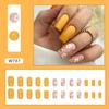 Long Square False Nails Rainbow French Press on Nails New Fake Nials  DIY