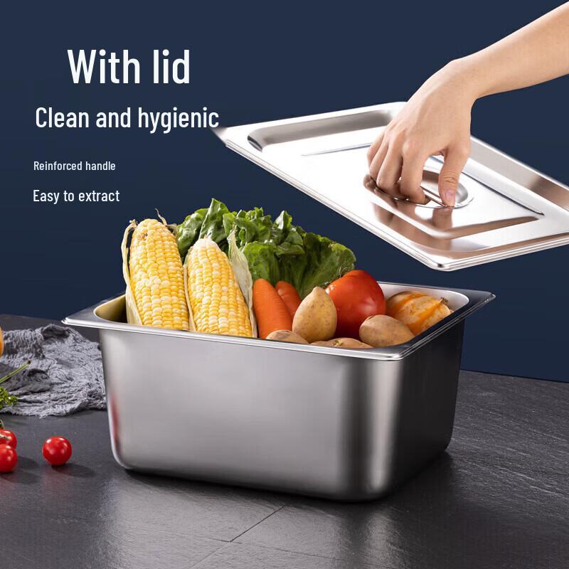 Shengjia 304 Stainless Steel Rectangular Gastronorm Food Pan