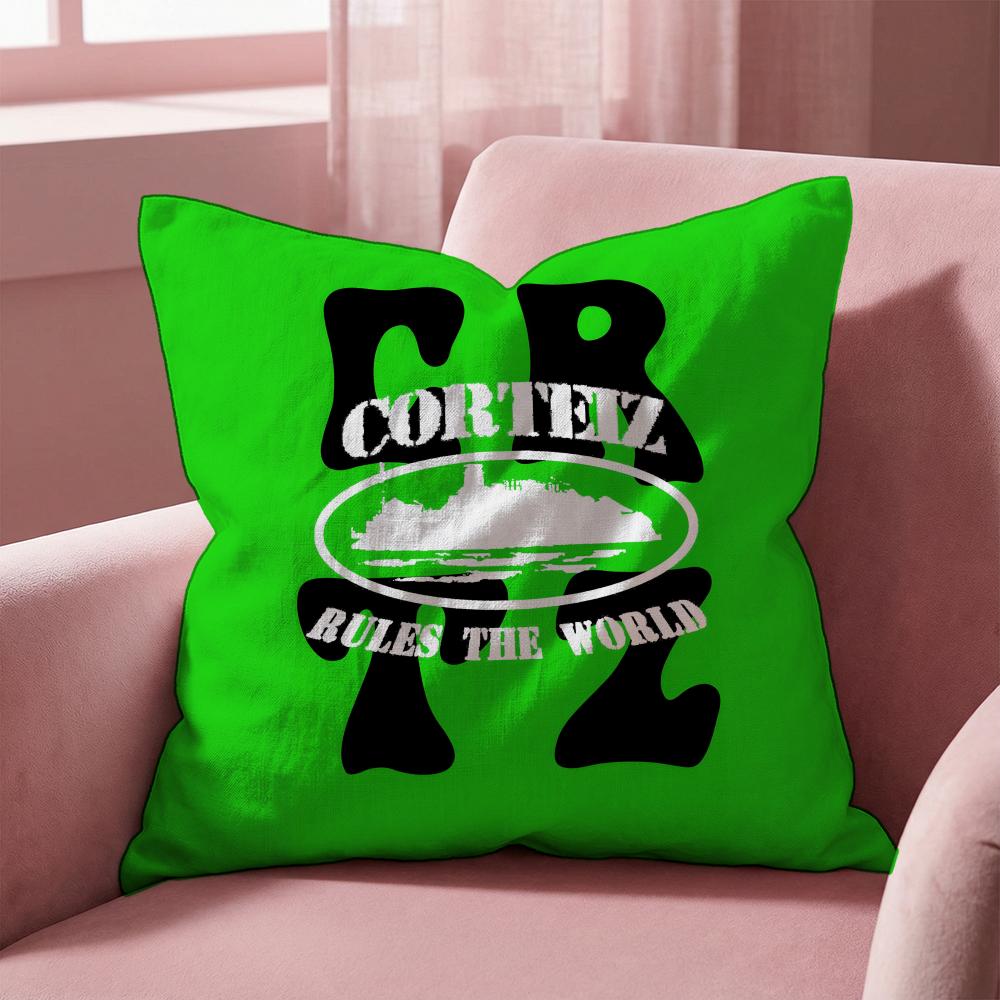 R-Rules The Worlds Cushion Cover Multi-Scene Pillow Cover for Home & Car - Reversible, Soft & Durable for Daily Use