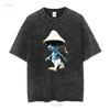T-shirt Smurfcat Umorismo Viviamo Amore Menzogna Meme Divertente manica lunga o corta vintage Lavata Elastica moda Stiloso