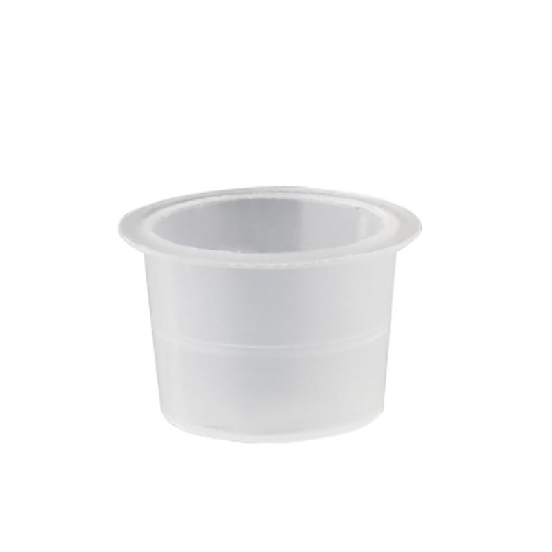 Transparent Disposable Microblading Pigment Cup - Hard Plastic Container for Semi-Permanent Makeup