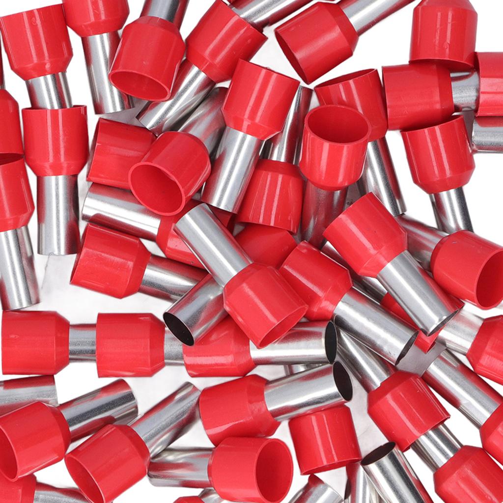 50Pcs Insulated Ferrule Pin Crimp Terminals EU Cord End Connectors 2 AWG E35-16