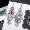 [Fashion Trendy Metal Fringe Long Drop Earrings Exaggerated Elegant Ear Hooks Earrings]