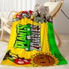 Plants Vs Zombies Adventure Flannel Blanket-Soft and Suitable for Sofas,Beds,Offices,Travel,All Seasons,Great Gift for Holidays and Birthdays.