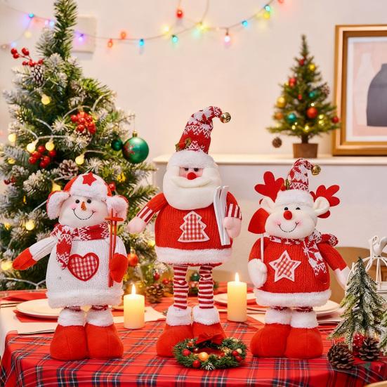 Christmas Doll Ornament Santa Claus Snowman Elk Decoration Festive Tree Decor Christmas Party Supplies