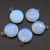 Natural Stone Crystal Cookie Shape Necklace Pendant Ornaments