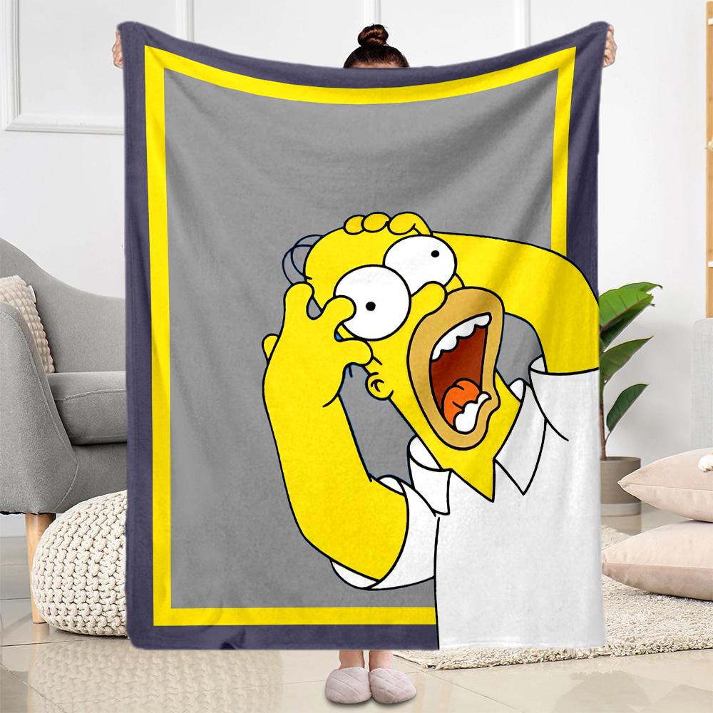 Simpsons Family Adventure Blankets are suitable for living rooms,making them an ideal choice for outdoor travel and gifts.