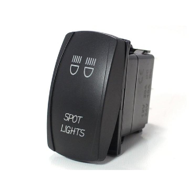 Spot Lights 5-Pin SPST ON/OFF Blue LED Indicator Rocker Switch For Fog DRL Lamps