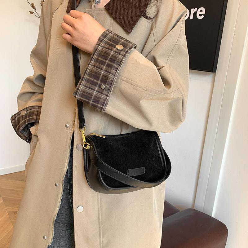 Leather Velvet Bag Women'S Bag Trend Casual Fashion Leopard Print Small Square Bag Messenger Bag