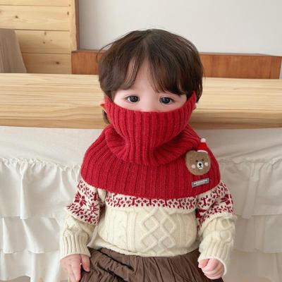 Weihnachtsroter Strickschal & Nackenschal für Kinder: Warm & Süß für Jungen und Mädchen