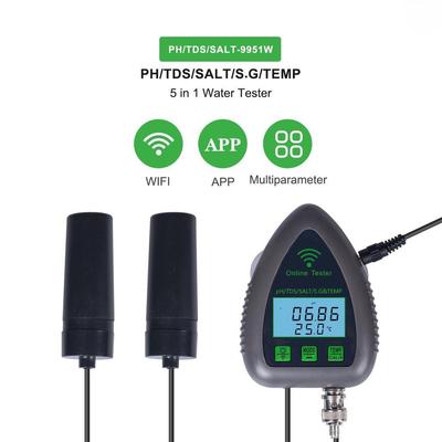 5 In 1 Multifunction Bluetooth Mini Portable Water Analyzer WiFi Digital Water Quality Tester
