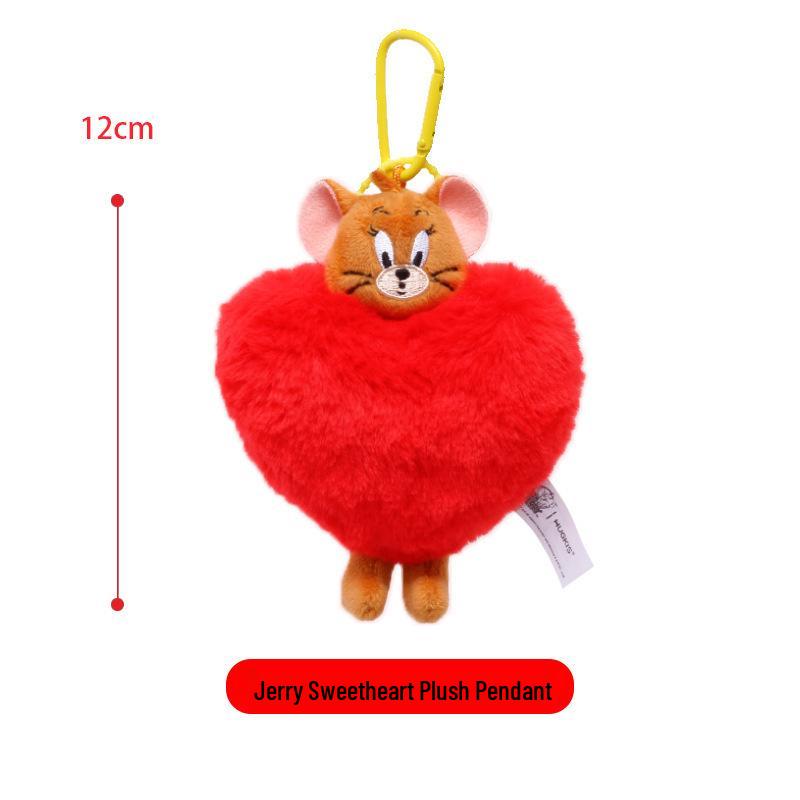 Tom & Jerry Cartoon Plush Keychain - Cute Tom Cat Pendant Bag Accessory