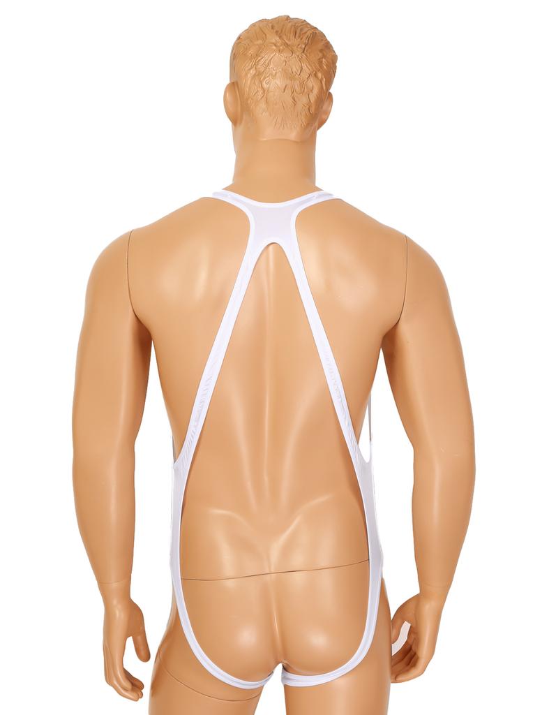Mens Sleeveless Body Chest Harness Halter Neck Mankini Jockstrap Lingerie Underwear Leotard Bodysuit