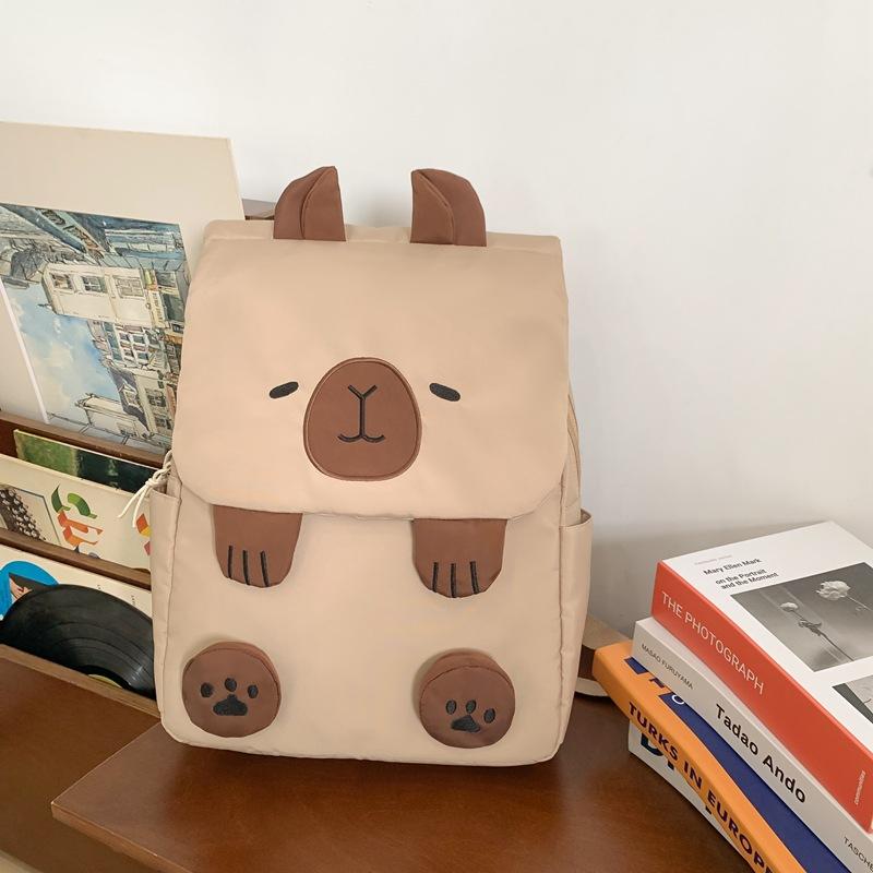 School bag girl cute junior high school student large capacity versatile backpack college student simple ugly shopping backpack