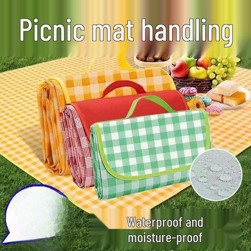 Wasserdichte Faltbare Picknick- & Campingmatte - Dick, Feuchtigkeitsgeschützt, Tragbares Polster für den Außenbereich