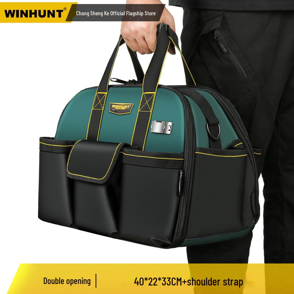 Everwiner Durable Canvas Tool Bag for Woodworking and Car Repairs
