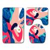 Flamingo Bathroom Toilet Three-Piece Floor Mat Doormat Bathroom Carpet
