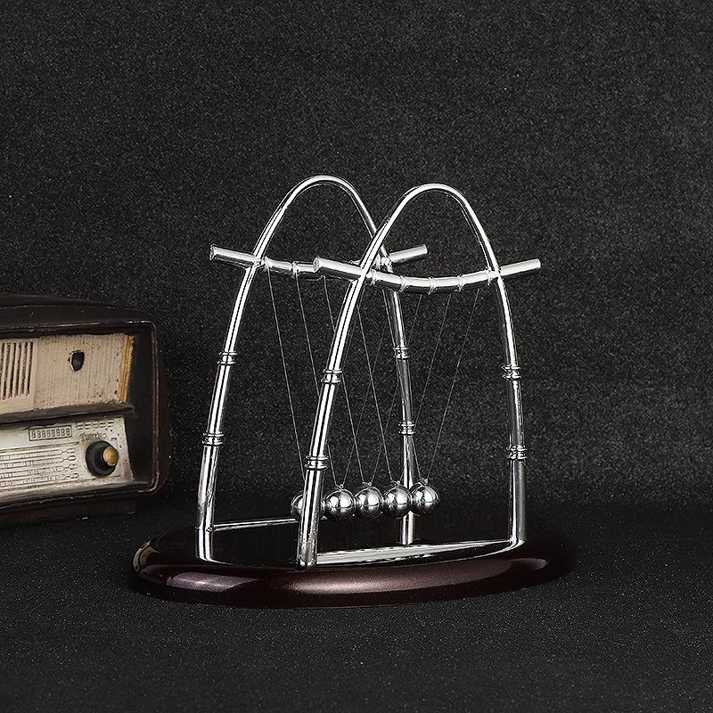 Newton's Chaos Pendulum: Billiard Ball Physics Ornament for Stress Relief and Study.