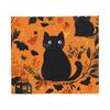 Halloween Blankets Orange Black Cats Pumpkins Bats Fuzzy Throw Blanket Airplane Travel Decoration Ultra-Soft Warm Bedspreads