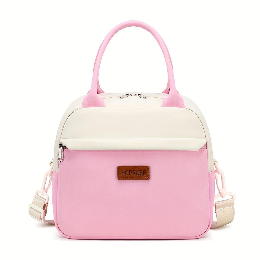 Non Food Contact Insulated Lunch Bag with Shoulder Strap Large Capacity, Oxford Fabric, Black White Design