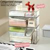 Book File Storage Box Desktop Multipurpose Transparent Storage Box Cosmetic Organizer Box