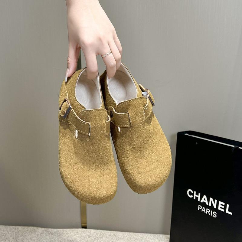 

Retro casual lazy spring outer wear flat half slippers one pedal single shoes 40 малиновий