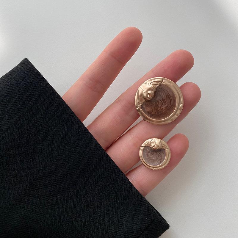 Golden Buttons For Sewing Clothing Replacement Coat Decorative Diy Crafts Supply Garments Settings Metal Button 6pcs Wholesale