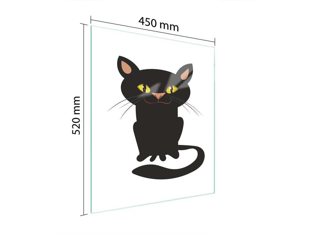 GLAS-SCHNEIDEBRETT 45x52 KATZE