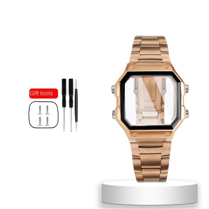 Upgrade All Metal Case Fashion For Casio AE1200 Mod Kit Modified 3299 AE-1200 Bezel Strap Stainless Steel Watch Band Accessories