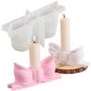 DIY Bowtie Concrete Candle Holder Silicone Molds 3D Bows Candlestick Mould Craft Supplies Casting Molds