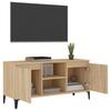 Vidaxl Szafka Tv, Metalowe Nóżki, Dąb Sonoma, 103,5X35X50 Cm