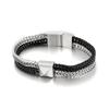 6mm Two-Color Stitching Chain Men's 316L Stainless Steel Trendy Bracelet Jewelry