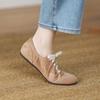 Fashion 2025 New Spring Women Pumps Round Toe Low Heel Genuine Leather Women Shoes Concise Ladies Shoes Increased Internal