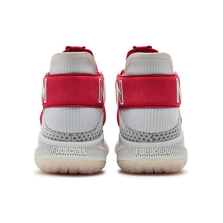 New Balance Nb Omnis Leonard Mesh Comfortable Versatile Mid-Top Retro Basketball Shoes Men sneaker Gray Red BBOMNXDG