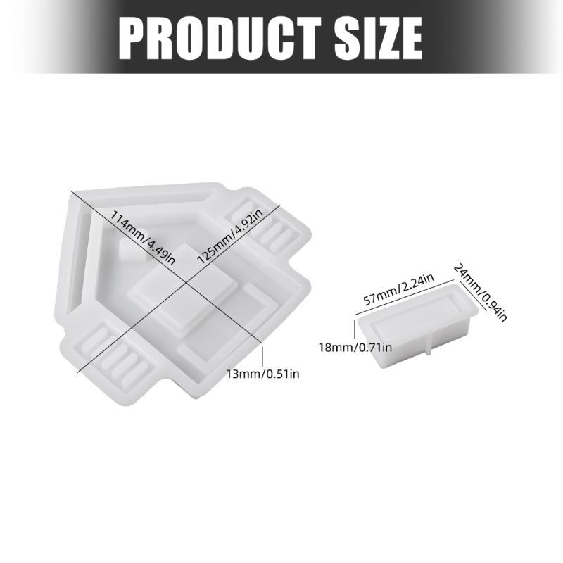 Creative House Balcony Window Heart Silicone Mold for Flower Pots Resin Jewelry Crafting Decorative Gardening Gift