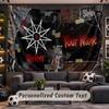 Wall Hanging Tapestry Custom NameSlipknot Pattern Personalized Printed Fabric Wall Decor